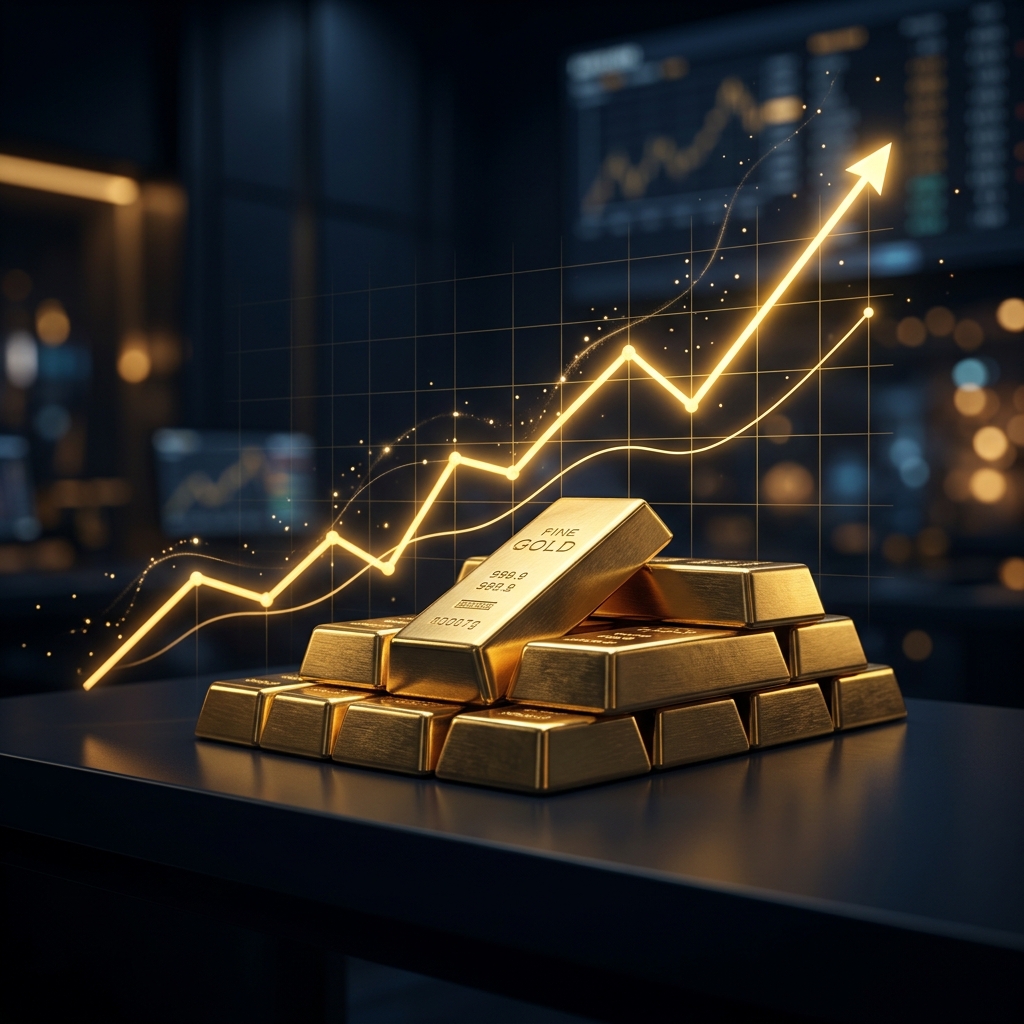 Professional gold trading and investment visualization